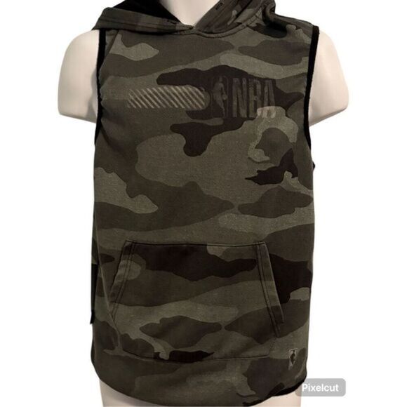 NBA Camo Sleeveless Hoodie. Size Small - Picture 2 of 10